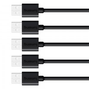 Micro USB Cable - Lumsing 5 Pack Micro USB 3ft Premium Android Cable High Speed USB 2.0 A Male to Micro B Sync (5 cables)